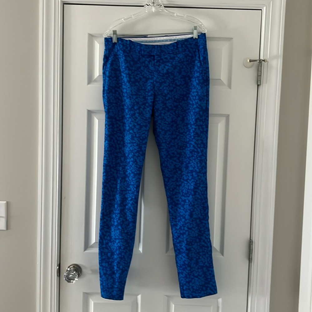 RARE G/Fore Men's Golf Pants 32x32 Blue Floral Print Performance Straight